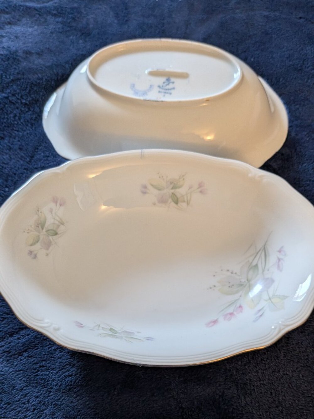 Furstenberg Germany E & R Wildflower Platinum 9 " Vegetable Bowl